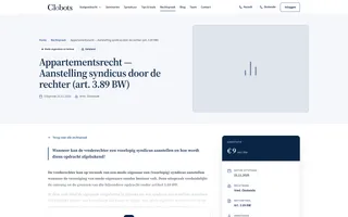 Een uitspraak over de aanstelling van een syndicus, met de aanduiding Betalend, een vrije samenvatting en een zijkolom met de prijs van de annotatie