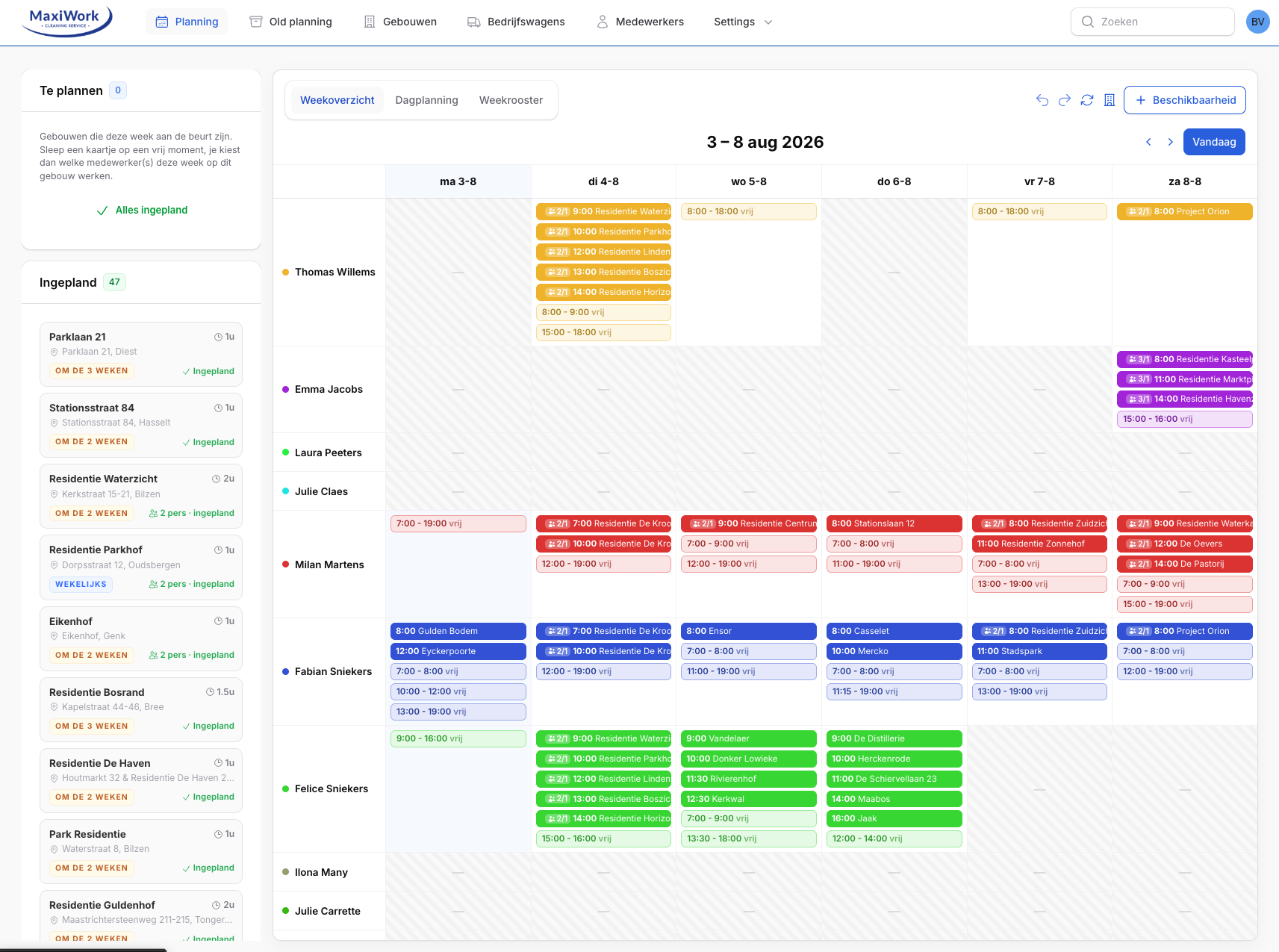 Personeelsplanning software
